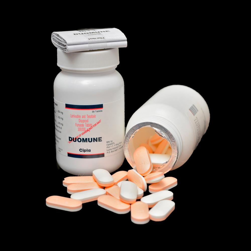 HIV Medication Duomune Lamivudine and Tenofovir Disoproxil Fumarate Tablets 300 mg / 300 mg